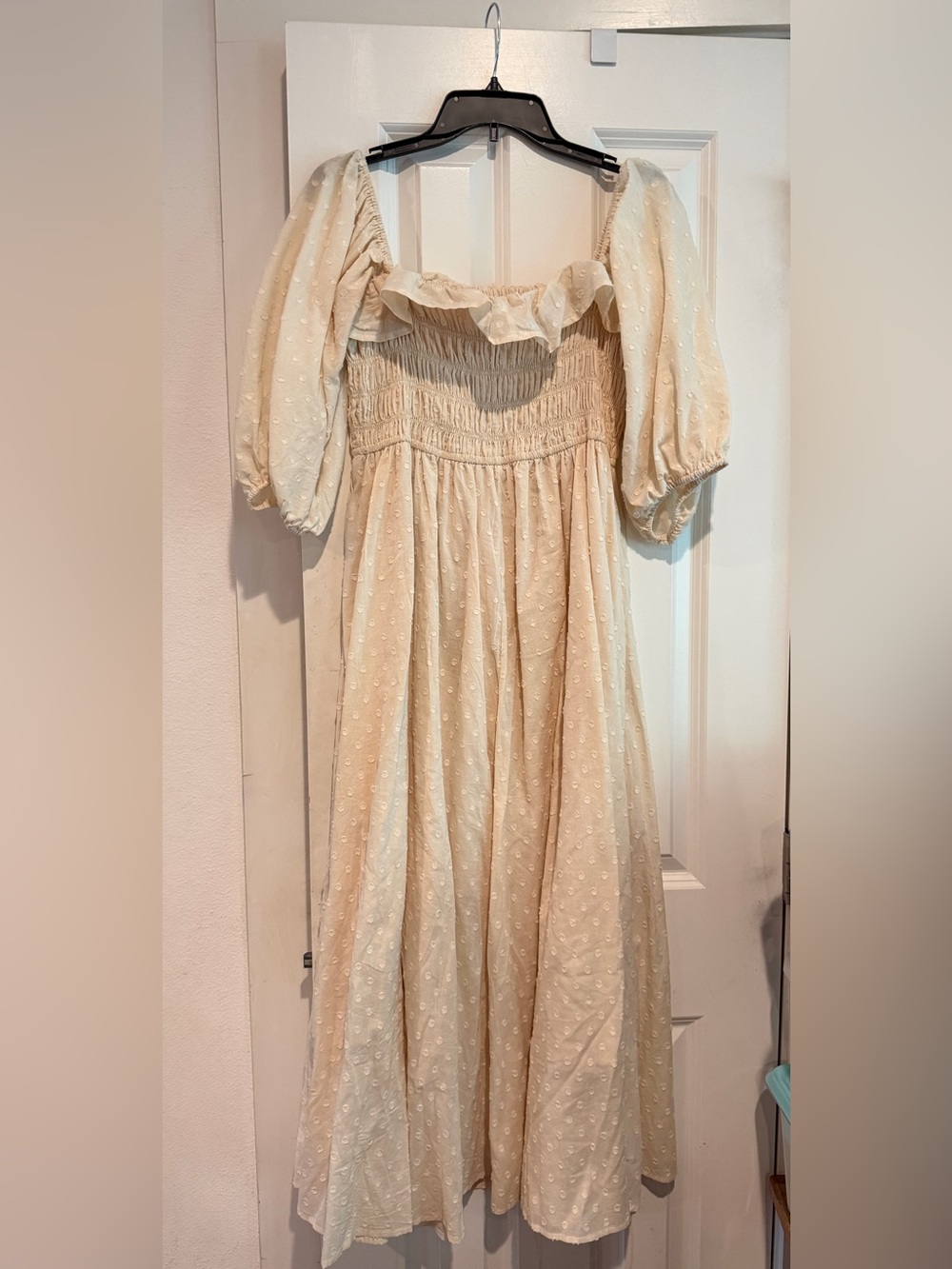 Beige flowy dress